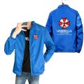 Men Umbrella Corporation Print Zipper Jacket Coat Spring Autumn Fashion Oversized Windbreaker Male Clothing New Streetwear 7xl.