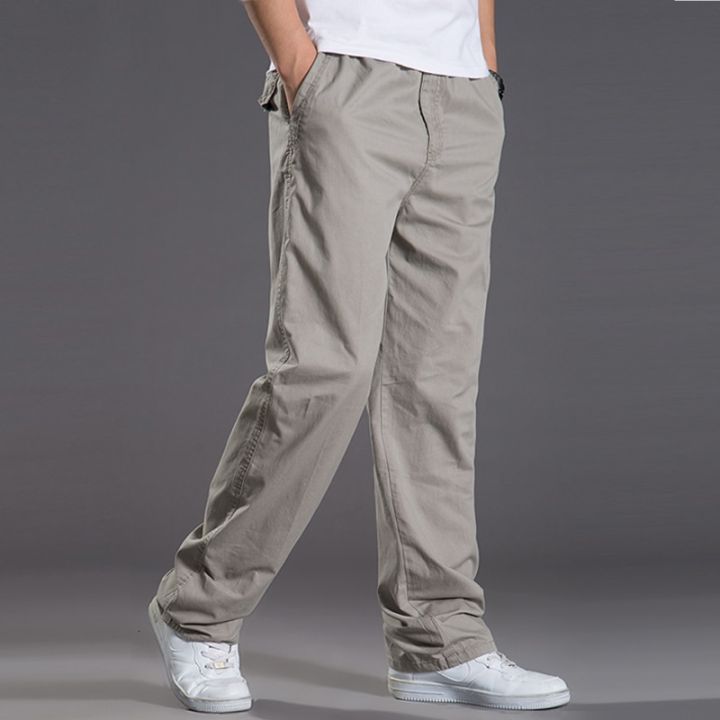 Mens%20casual%20Cargo%20Cotton%20pants%20men%20pocket%20loose%20Straight%20Pants%20Elastic%20Work%20Trousers%20Fit%20Joggers%20Male%20Super%20Large%20Size%20-%20Image%205