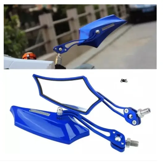 1101%20Looking%20Glass%20For%20Motorcycle%20Most%20Bike%20Universal%20Model%20Mirror%20Blue%202Pcs%20-%20Image%202