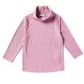 Long Sleeve Ribbed Turtle Neck T-shirt - Pink.