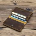 Vintage Card Holder Men Genuine Leather Credit Card Holder Small Wallet Money Bag ID Card Case Mini Purse for Male Tarjetero New.