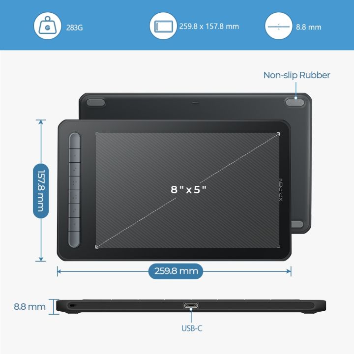 XPPen%20Deco%20M%20Digital%20Graphic%20Tablet%20Drawing%20Tablet%20Pen%20Tablet%20X3-Smart-Chip%20Stylus%20Support%20Windows%20Mac%20Android%20Chrome%20OS/%20Linux%20-%20Image%204