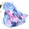 2024 New Fashion Women Floral Printing Beach Silk Scarf Shawls Female Long Wraps Beach Sunscreen Hijab. 
