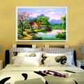 Handmade Scenery Pattern Painting Rhinestone Painting Wall Decoration m537.