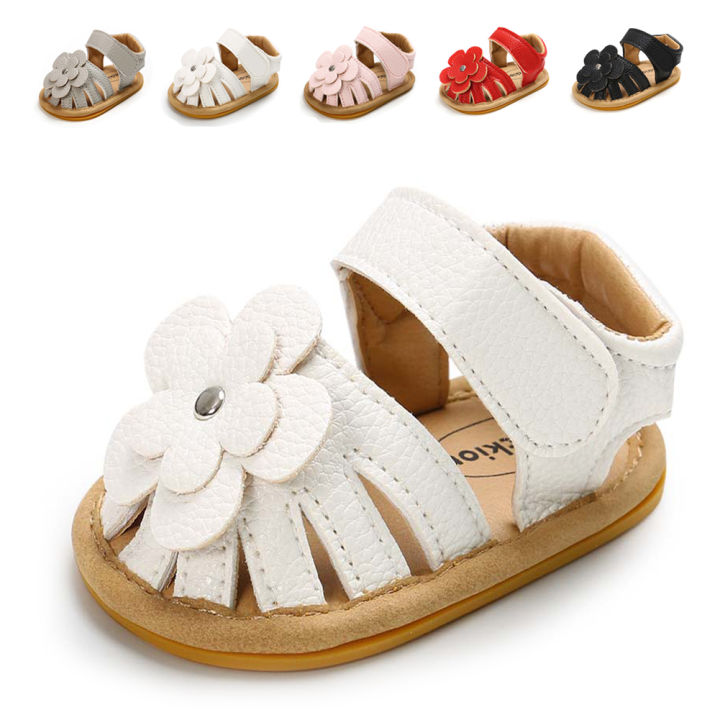 [TinyStepsBD] Flower design sandals for Baby Girls (White)