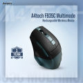 A4tech FB35C Multimode Rechargeable Wireless Mouse - Bluetooth + 2.4G Wireless - Rechargeable Type C - 2400 DPI - Connects 3 Devices - For PC/Laptop/Tablet/Smart TV - Midnight Green/Smokey Grey. 