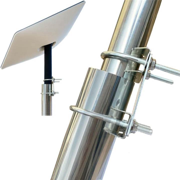Heavy%20U-Bolt%20Clamp%20Bracket%20For%20Dish,%20Roof%20Mast%20To%20Pole%20To%20Pipe%20Mounting%20Adapter%20-%20Image%202