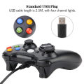 Wired USB Gamepad Ergonomical Game Controller Joypad Joystick Handle Dual Motor Double Rocker.