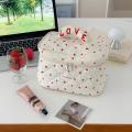 Cute Style Cosmetic Bag Trendy South Korean Japanese Design Makeup Bag Ins Love Large Capacity Storage Bag for Travel Daily Use Beauty Enthusiasts Organizational Aid Gifting. 