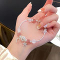 Exquisite Pink Bracelets For Women Cute Star Moon Bracelet Metal Chain Beads Bracelet Sister Girlfriend Podazz. 