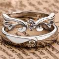 rince And Princess Crown Couple Finger Ring.