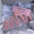 Dopamine Creamy Color Geometry Wave Line Back Head Hair Claw Hair Claw Clip Women Girl Hairpin Ponytail Hair Accessories Ornament Encounter.
