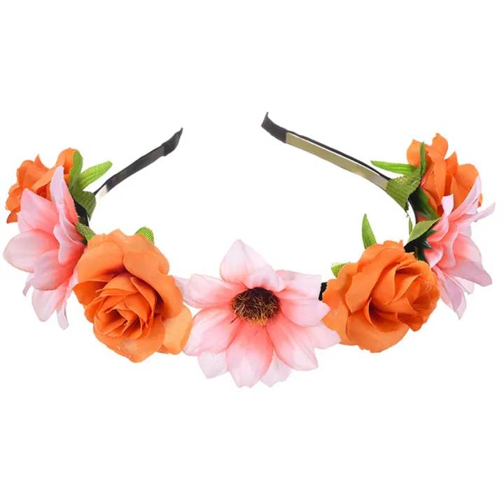 Elegant%20Artificial%20flower%20headband%20Exquisite%20Delicate%20Colorful%20Sunflower%20hairband%20Beautiful%20Women's%20wedding%20hair%20accessories%20for%20Wedding%20Party%20Photoshoot%20Beach%20vacation%20Bridesmaids%20-%20Image%207