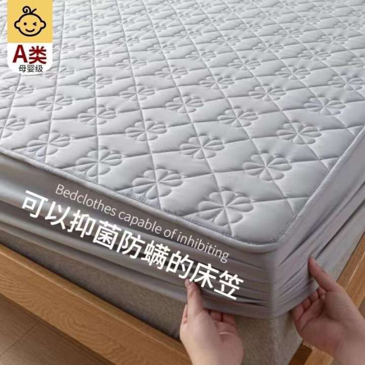 A-class cotton padded sheet, dirt proof, single thickened three piece set, mattress protection anti slip cover, bed sheet dust cover