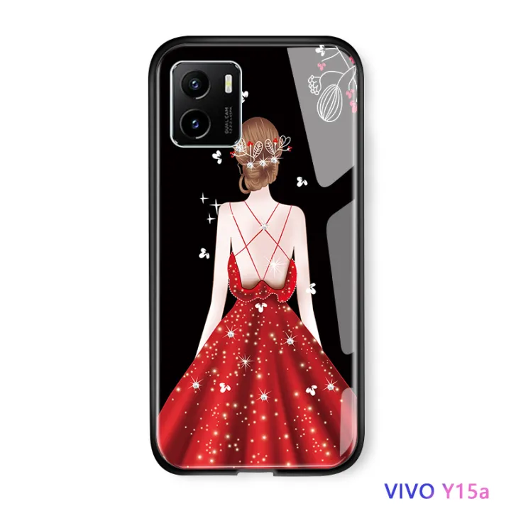 TA%20for%20Vivo%20Y01%20/%20Y01A%20/%20Y15A%20/%20Y15S%20Back%20Cover%20Sweet%20Girl%20Tempered%20Glass%20Painting%20Phone%20Case%20for%20Girls%20-%20Image%202