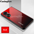 For OPPO A78 4G Case Gradient Tempered Glass Protector Hard For OPPO A78 NFC 4G Back Cover.