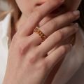 6mm Thick Chunky Chain Ring Cuban Curb Link Stainless Steel Stylish Ring for Women Girls. 