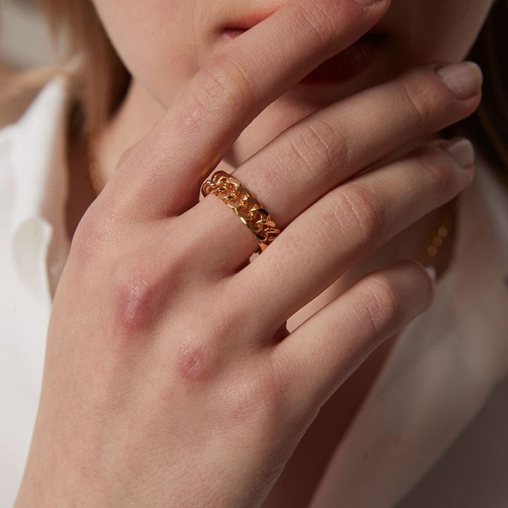 6mm%20Thick%20Chunky%20Chain%20Ring%20Cuban%20Curb%20Link%20Stainless%20Steel%20Stylish%20Ring%20for%20Women%20Girls%20-%20Image%202