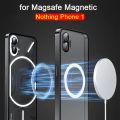 Shockproof Case for Nothing Phone 1 magsafe Magnetic Metal Frame Phone Cover for Nothing Phone one 1 Wireless charging Cases.