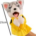 Muppet Kung Fu Boxing Husky Stuffed Animal Dog Finger Doll Husky Hand Puppet 25cm Cute Kung Fu Animal Toy Performance.