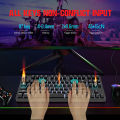 HXSJ L600 87 Keys Wired Mechanical Keyboard Two-color Injection Keycap White Backlight Detachable Type-C Cable (Red Switches). 