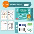 Children Montessori Drawing Toys Pen Control Training Color Shape Math Match Game Set Toddler Learning Educational Toys for Kids.