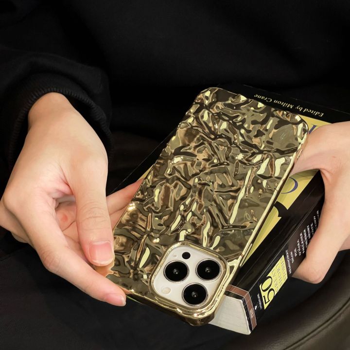 Luxury%20Plated%20Gold%20Tin%20Paper%20Phone%20Case%20for%20iphone%2015%2014%2013%2011%2012%20Pro%20Max%20X%20XS%20Max%20XR%20Water%20Ripple%20Shockproof%20Soft%20Cover%20Men%20-%20Image%203