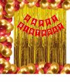 Birthday decoration set-red card banner with golden background package. 