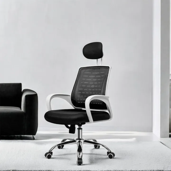 FF-EC-07SS%20(Black&White)%20Smart%20Office%20Executive%20Chair%20(V-Mesh)%20-%20Image%203
