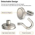 Magnetic Hook Neodymium Magnet E10/12/14/16/20 Electroplating Metal Strong Hook Thick Wall for Home Kitchen Organization.
