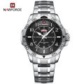 NAVIFORCE Man's Casual Wild Quartz Wristwatch Waterproof Stainless Steel Watches for Men Day and Date Display Clock Reloj Hombre. 
