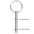 4 Piece Quick Release Pins Bimini Top Pins Diameter 1/4in(6.3mm),Overall Length 2.56inch(65mm),Marine 316 Stainless Steel Easy Install Easy To Use.