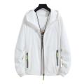 Lightweight Men Jacket Sun Protection Hooded Windbreaker Jacket for Cycling Running with Pockets Reflective Sun for Camping. 