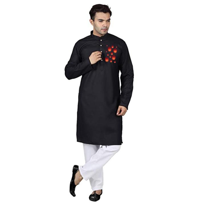 printed Cotton Exclusive Long Sleeve Panjabi for Man