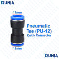 Pneumatic Straight Union Socket Two Way Tube Fitting Connector PU4 PU6 PU8 PU10 PU12 PU14 PU16mm. 