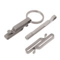 Hiking Titanium Alloy Buckle Ribbon Ending Buckles Belt Clip Quick Draw Keychain Hanging Buckles Key Ring Demoo. 