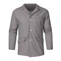 Shirt Jacket Loose Suit Top Men Suit Collar Button Solid Color Cotton Linen Suit Spring Summer Casual Blazers Men Clothing.