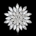 Brooch Pin Jewelry New Fashion Retro Women Fashion Flower Brooch Crystal Rhinestone Jewelry for Wedding Dating Party Gift. 