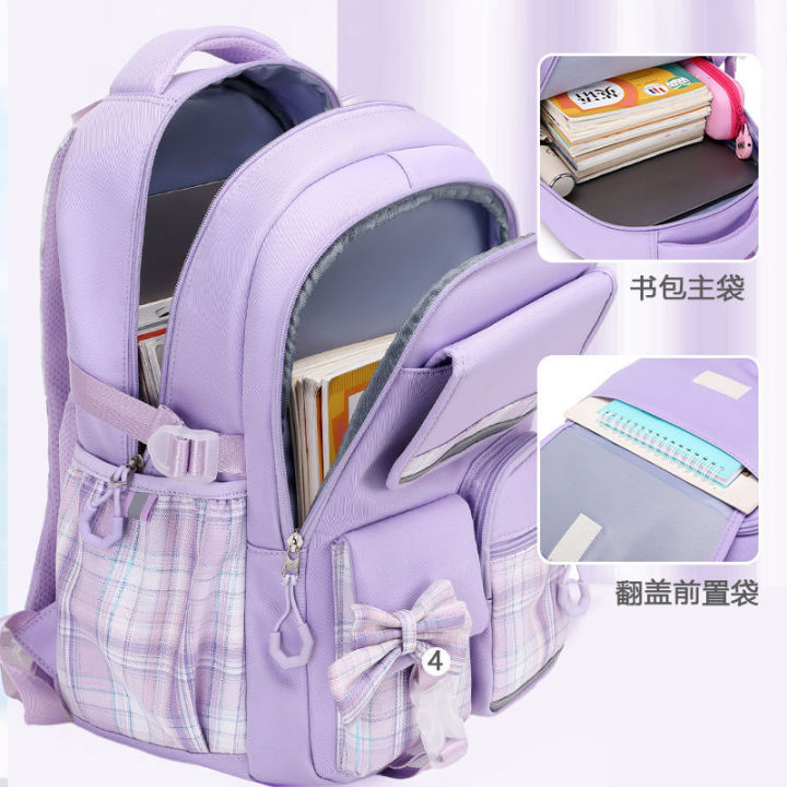 Hello%20Kitty%20School%20Bag,%20Girls%20Elementary%20School%20Students,%203-6%20Grades,%20College%20Style%20Backpack,%20Load%20Reduction,%20Spine%20Protector,%20Light%20Children's%20Junior%20High%20School%20Backpack%20-%20Image%204