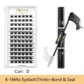 Quewel Lashes Clusters 72 Pcs DIY Eyelash Extensions Kit Bond and Seal Waterproof Long Lashting Segmented False Lash Glue Set. 