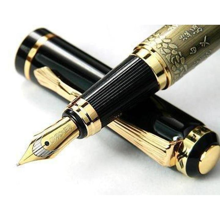 Baoer Golden Chinese Horse M Nib Fountain Pen Superior Gift Best Quality