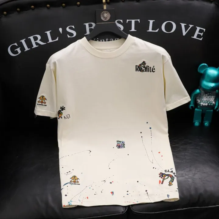 Top%20Embroidery%20Man%20Tee%20Shirts%20Katoen%20T%20Shirt%20for%20Men%20Heather%20Print%20Green%20Watercolor%20Korean%20Clothing%20Funny%20Stylish%20Xl%20Cool%20Kpop%20S%20-%20Image%202