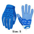 Seibertron Lineman 2.0 Padded Palm American Football Receiver Gloves Flexible TPR Impact Protection Rugby Blue Glove Adult.