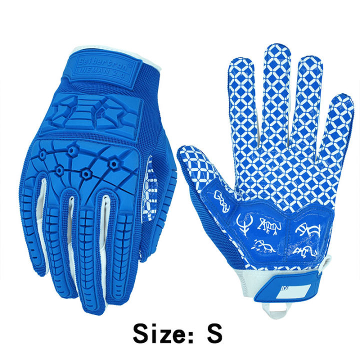 Seibertron%20Lineman%202.0%20Padded%20Palm%20American%20Football%20Receiver%20Gloves%20Flexible%20TPR%20Impact%20Protection%20Rugby%20Blue%20Glove%20Adult%20-%20Image%207
