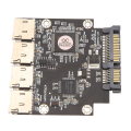 4 Way Micro-SD TF Card to SATA Serial Adapter SSD Industrial Embedded Mobile Storage Module. 