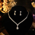 Stud Earrings Necklace Water Drop-shaped Korean Style Delicate Clavicle Chain Earrings. 