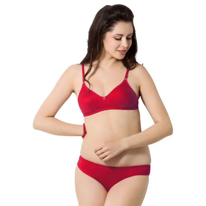 Women's%20Seamless%20Bra%20and%20Panty%20Set%20Chinese%20Fabric%20Soft%20Stretch%20Lingerie%20Red%20Black%20-%20Image%202