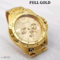 1Pcs Analog Men'S Luxury Stainless Steel Watch For Men Golden - Watch. 