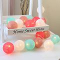 6CM Led Fairy Lights String Cotton Ball Garden Garland Curtain Bedroom Lamp Chain New Year Christmas Home Decor Outdoor Lighting--A161--7.5M50LED Control. 
