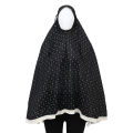 Tc cotton medium size muslim namaj hijab Best Qualityfull For Womens-Scarf Orna-Hejaab - Hijab Collection- Progressively Better Black.